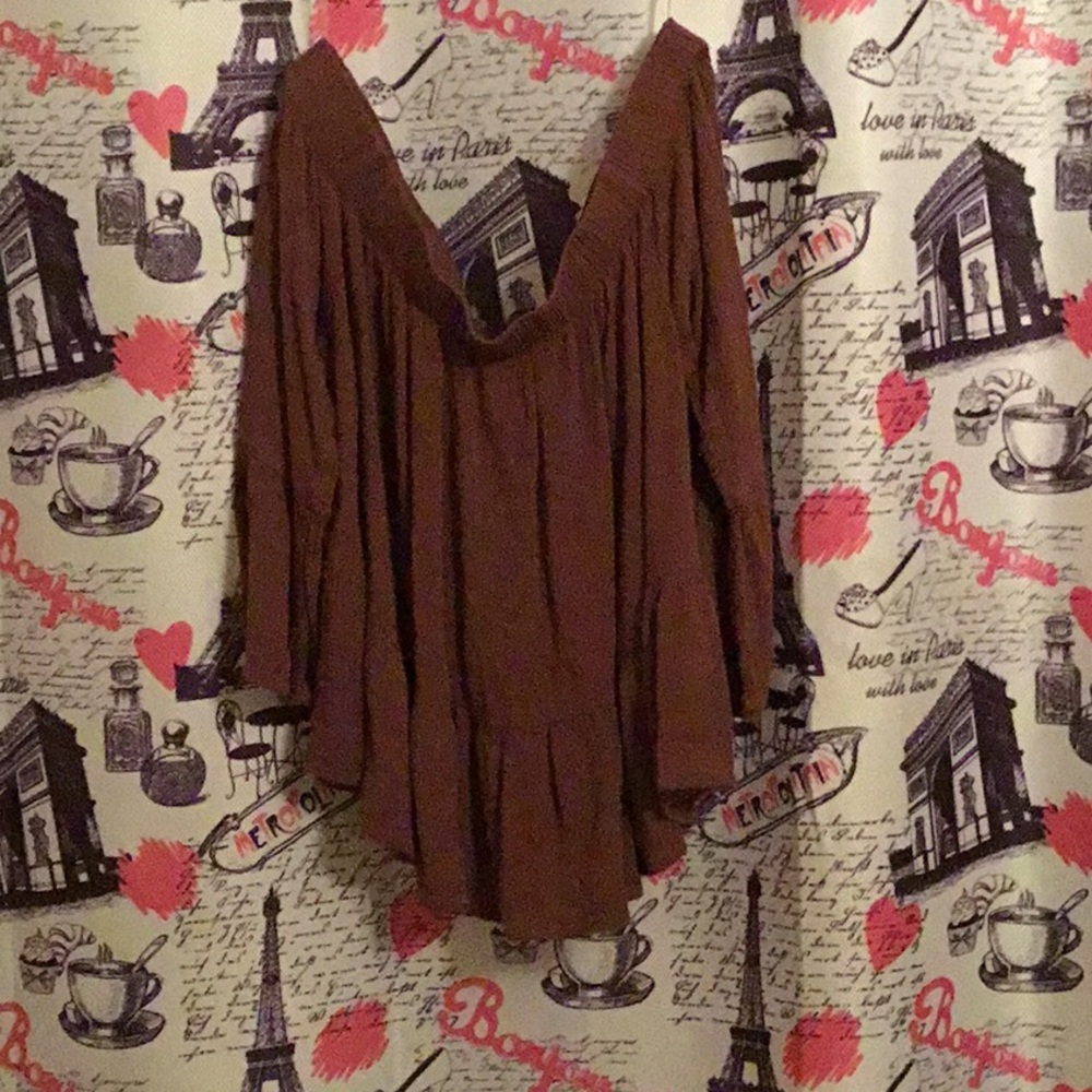 Off the shoulder peasant top